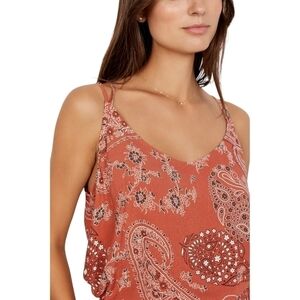 NWT SOYA CONCEPT Latoya 1 Dusty Red Paisley Tank Top